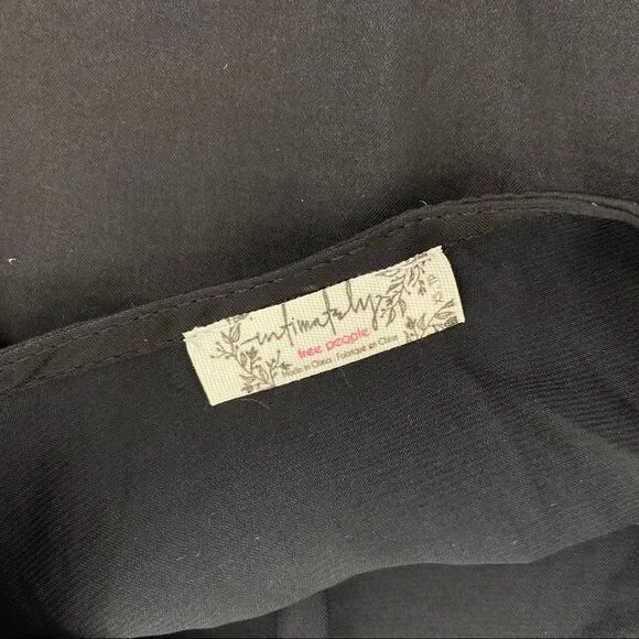 Free People Intimately Black Blouson Satin Brami Crop Camisole XS - Picture 8 of 13